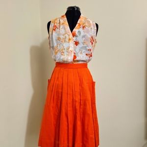 Rose and Olive sleeveless blouse